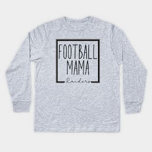 Raiders football mama Kids Long Sleeve T-Shirt